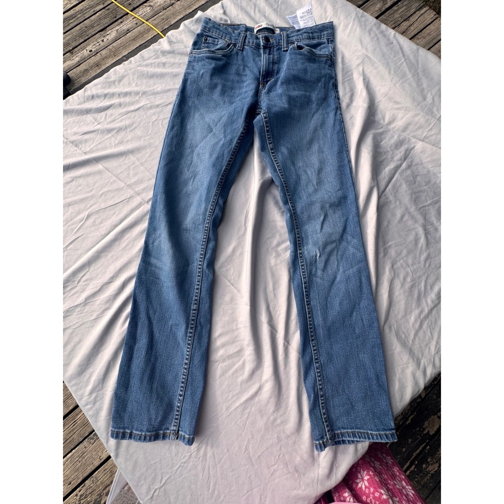 Levis 511 Slim Fit Jeans Boys Size 16 Reg Medium Wash Blue Denim 28x28